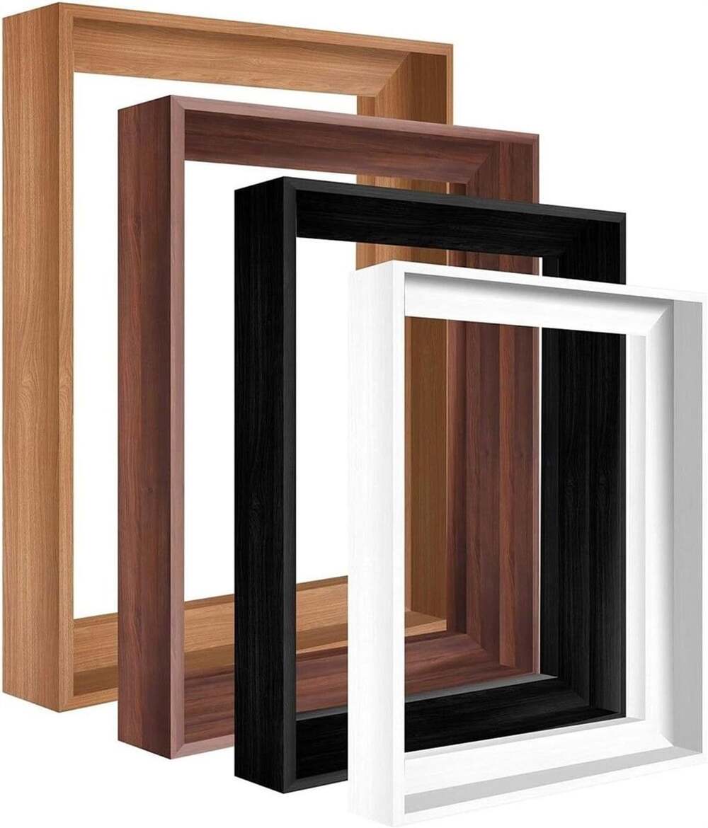 Floating Canvas Frame For Stretched Canvas Black Wooden